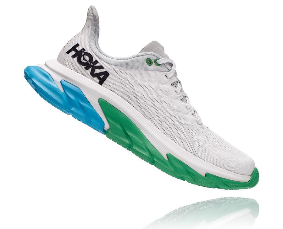 Hoka One One Mens Running Shoes - Clifton Edge - White - GMSQ74108